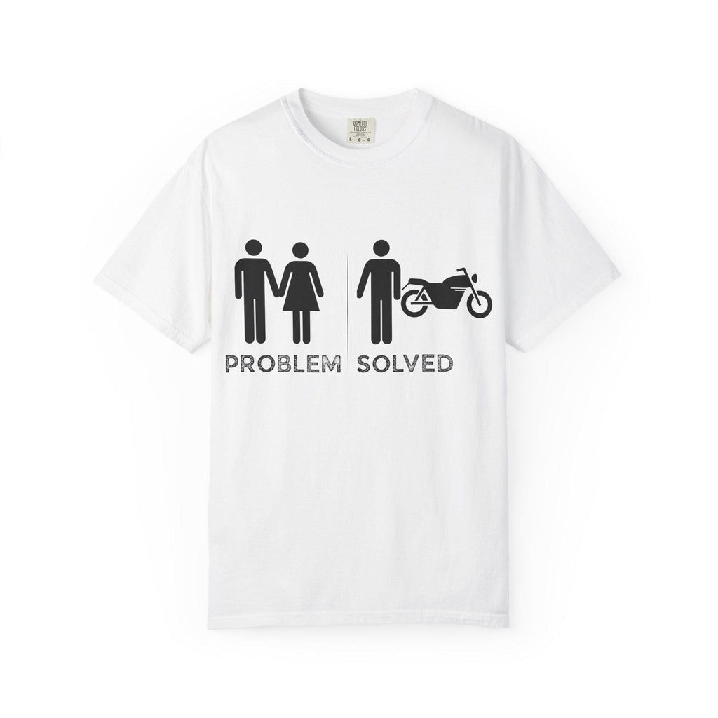 Problem Solved Motorcycle T-shirt | Funny Motorcycle Humor