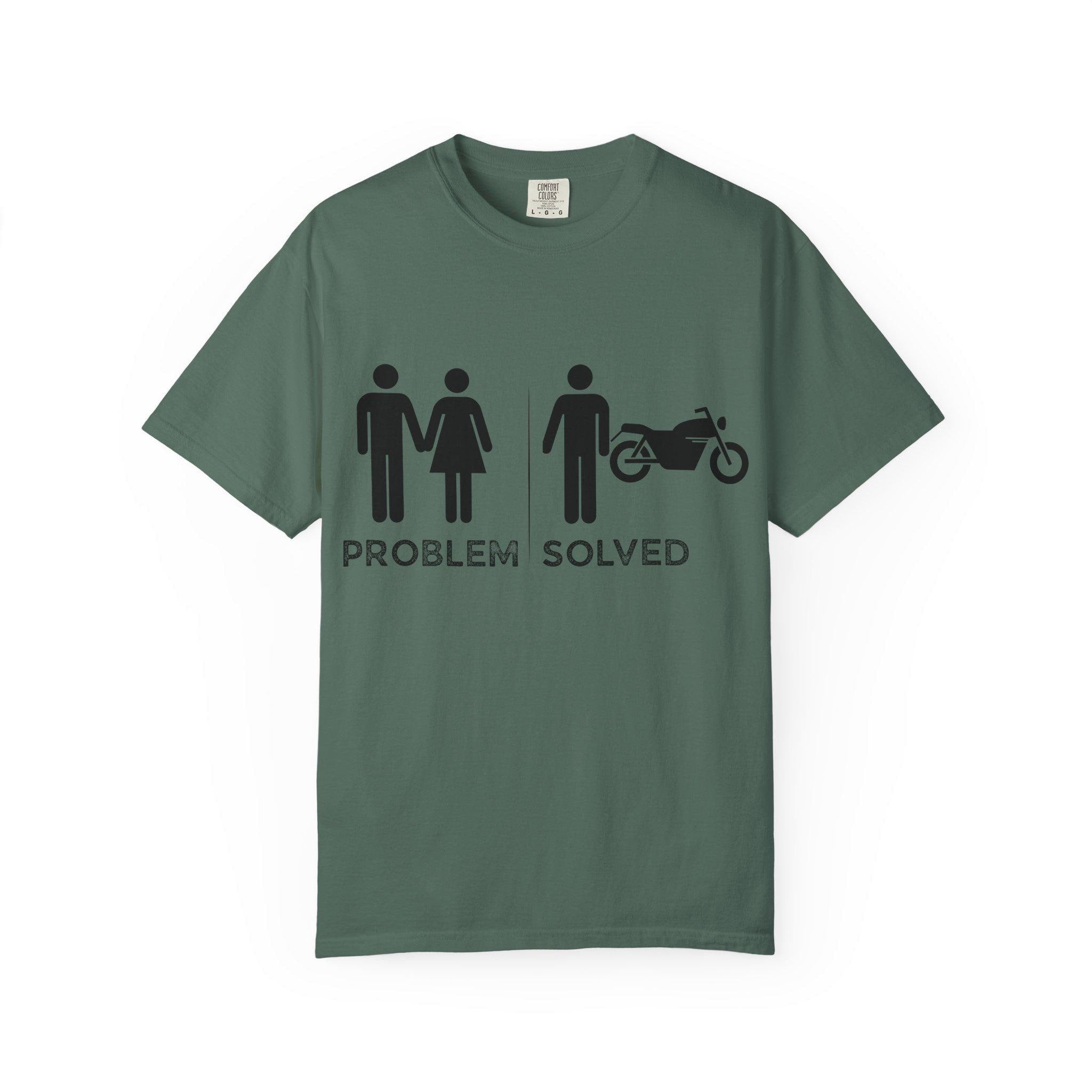 Problem Solved Motorcycle T-shirt | Funny Motorcycle Humor