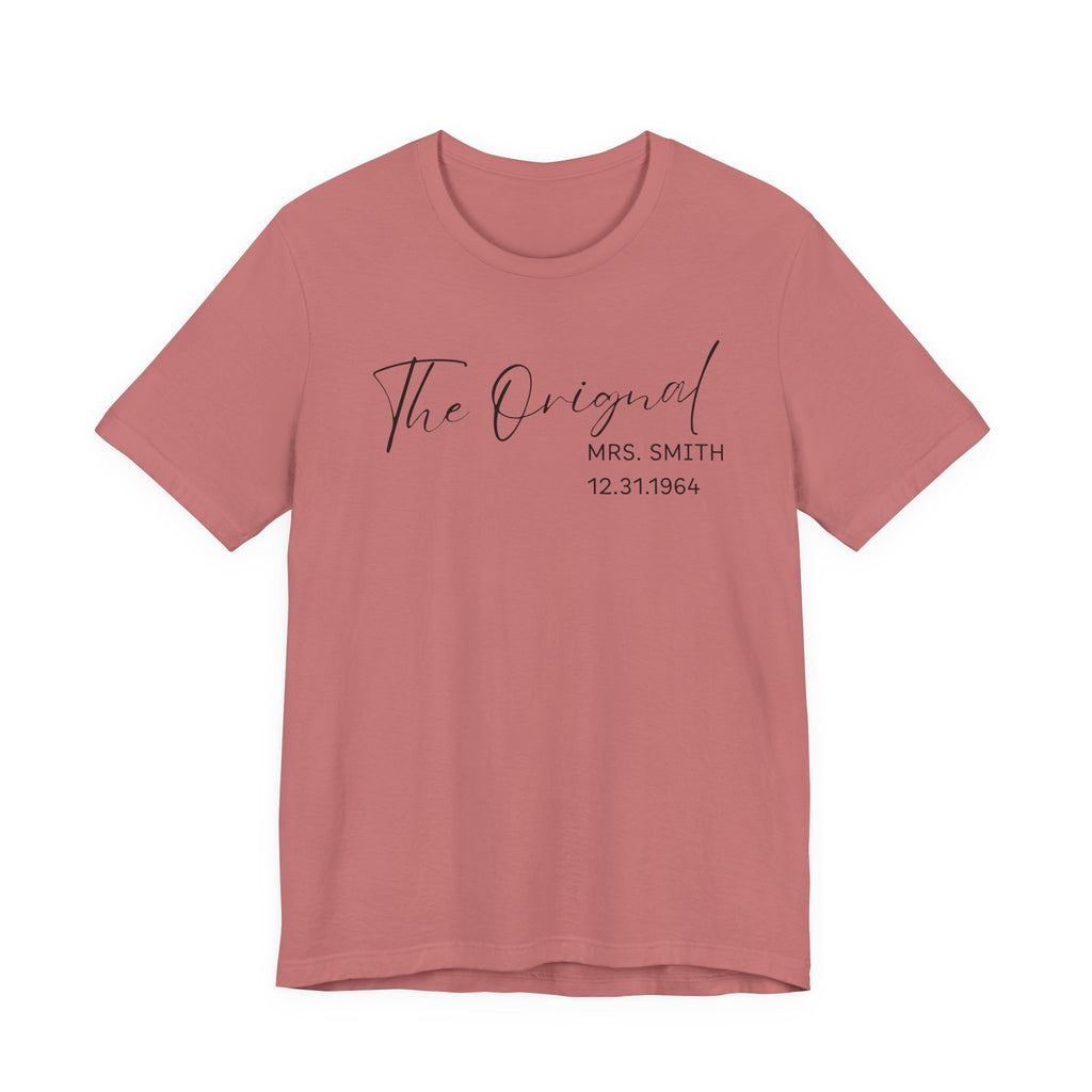 The O.G. Mrs. Script Bridal T-Shirt — Personalized Mrs. Tee