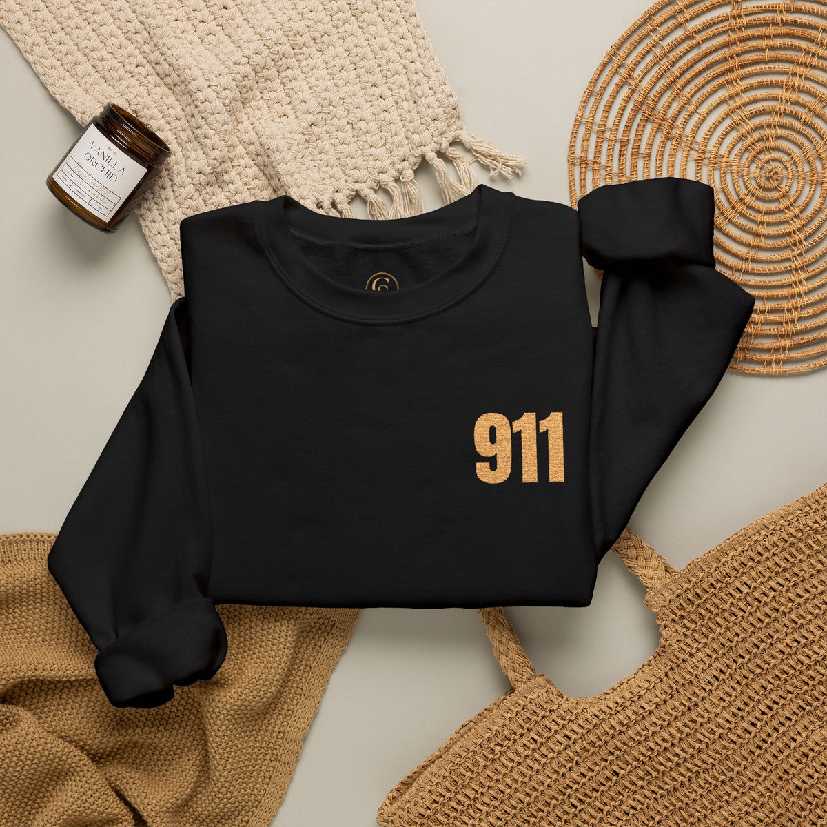 911 Gold Foil Crewneck Sweatshirt — 911 Emergency Dispatch Crewneck