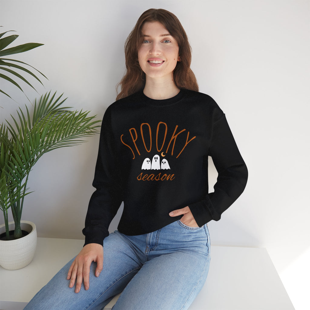 Spooky Season Crewneck Sweatshirt | Cute Ghosts Halloween Pullover