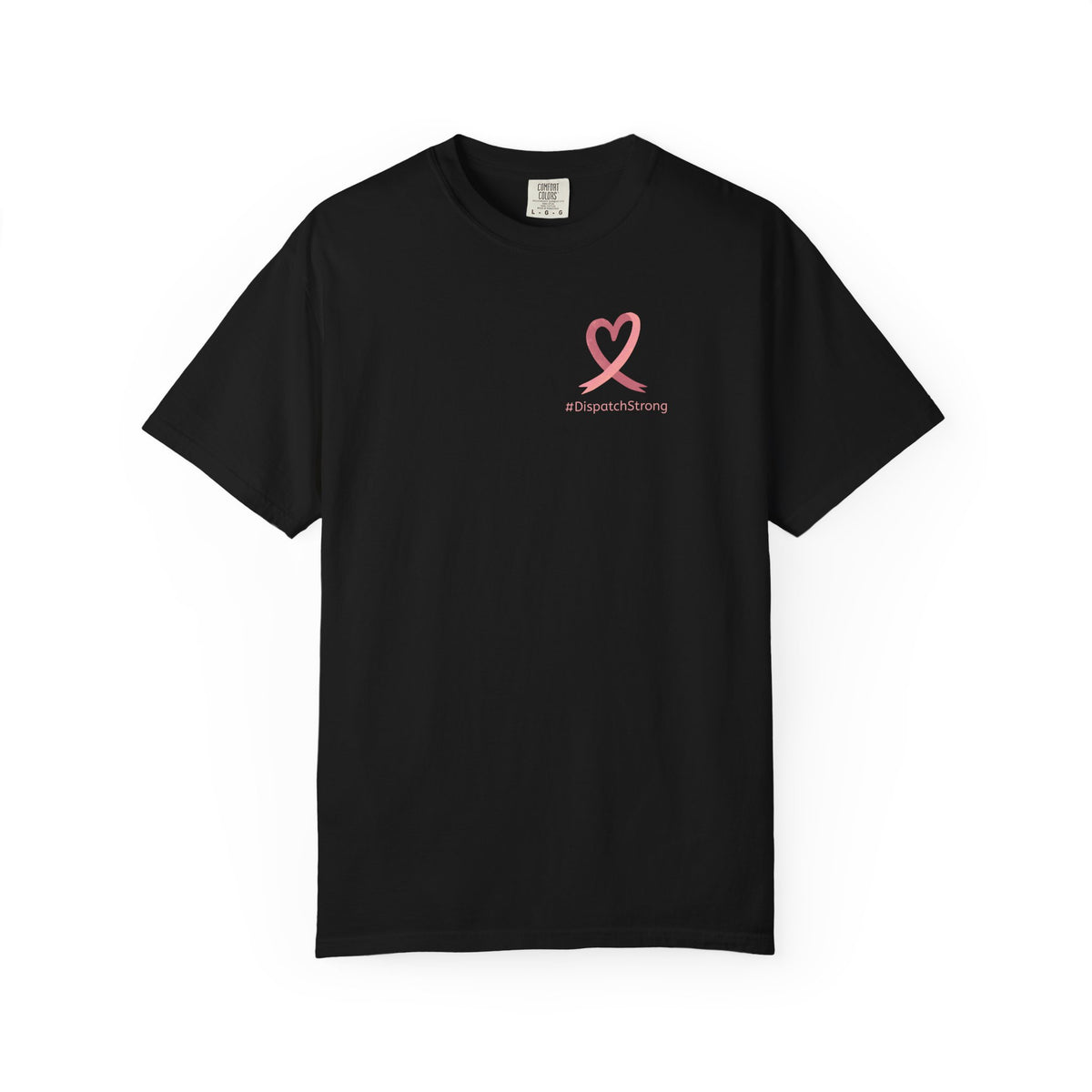 Support Ribbon T-Shirt — #DispatchStrong Breast Cancer Awareness Tee