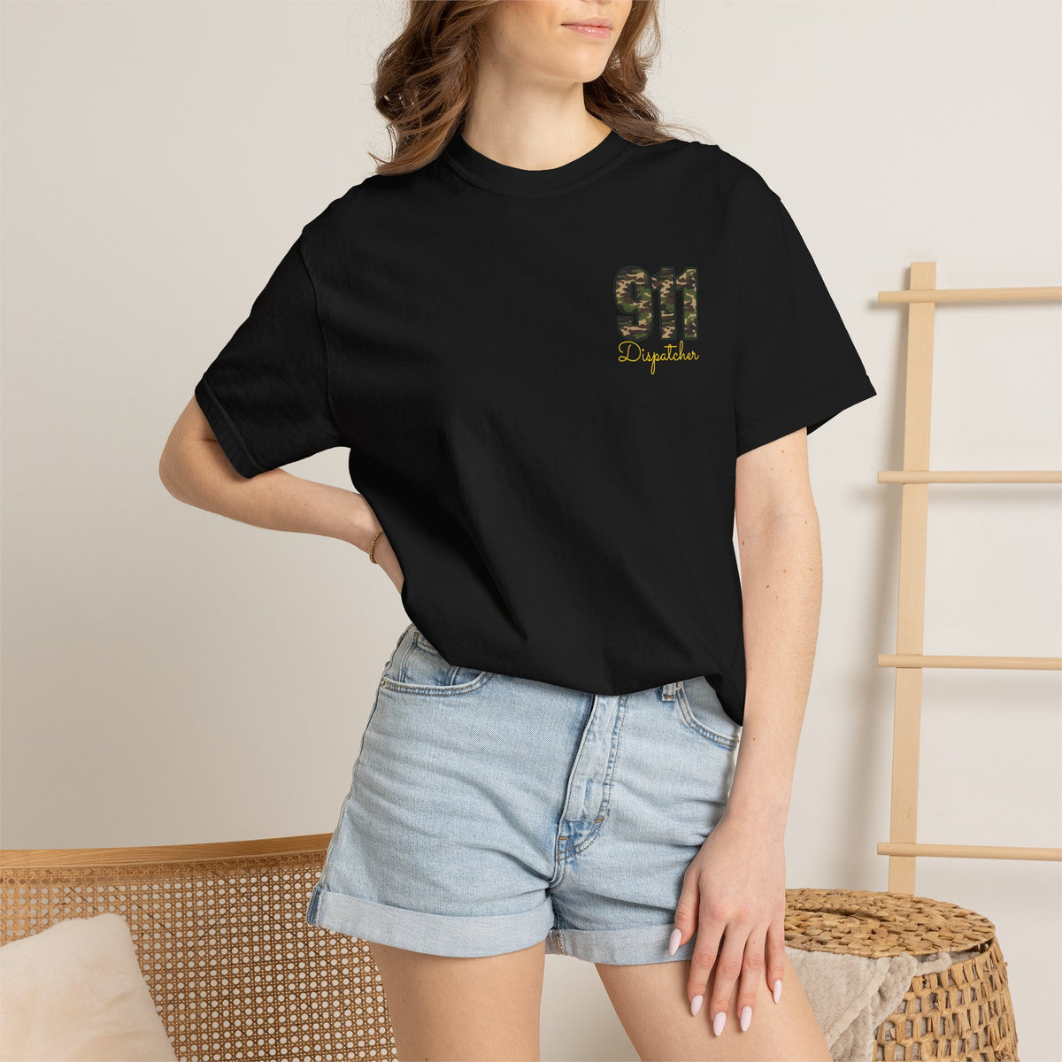 Dispatcher 911 T-Shirt — Camo 911 Dispatcher Tee
