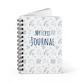 My First Journal Spiral Notebook | Cute Blue Bunny & Floral Child Keepsake