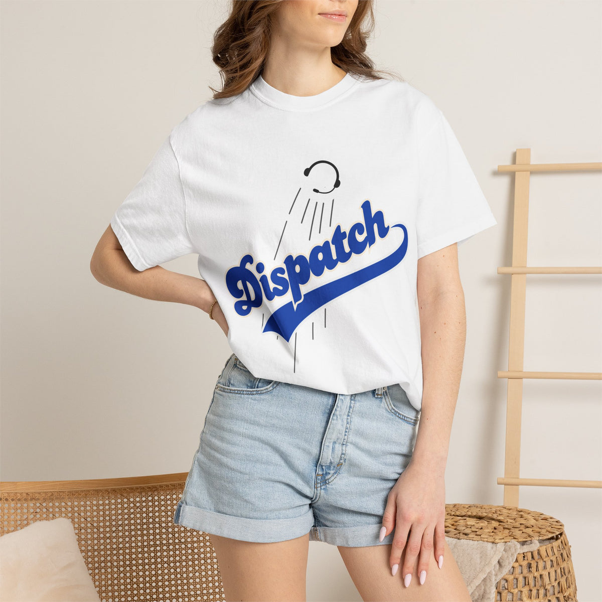 Dispatchers 911 Baseball-Style T-Shirt — Vintage Script Tee for Radio Operators