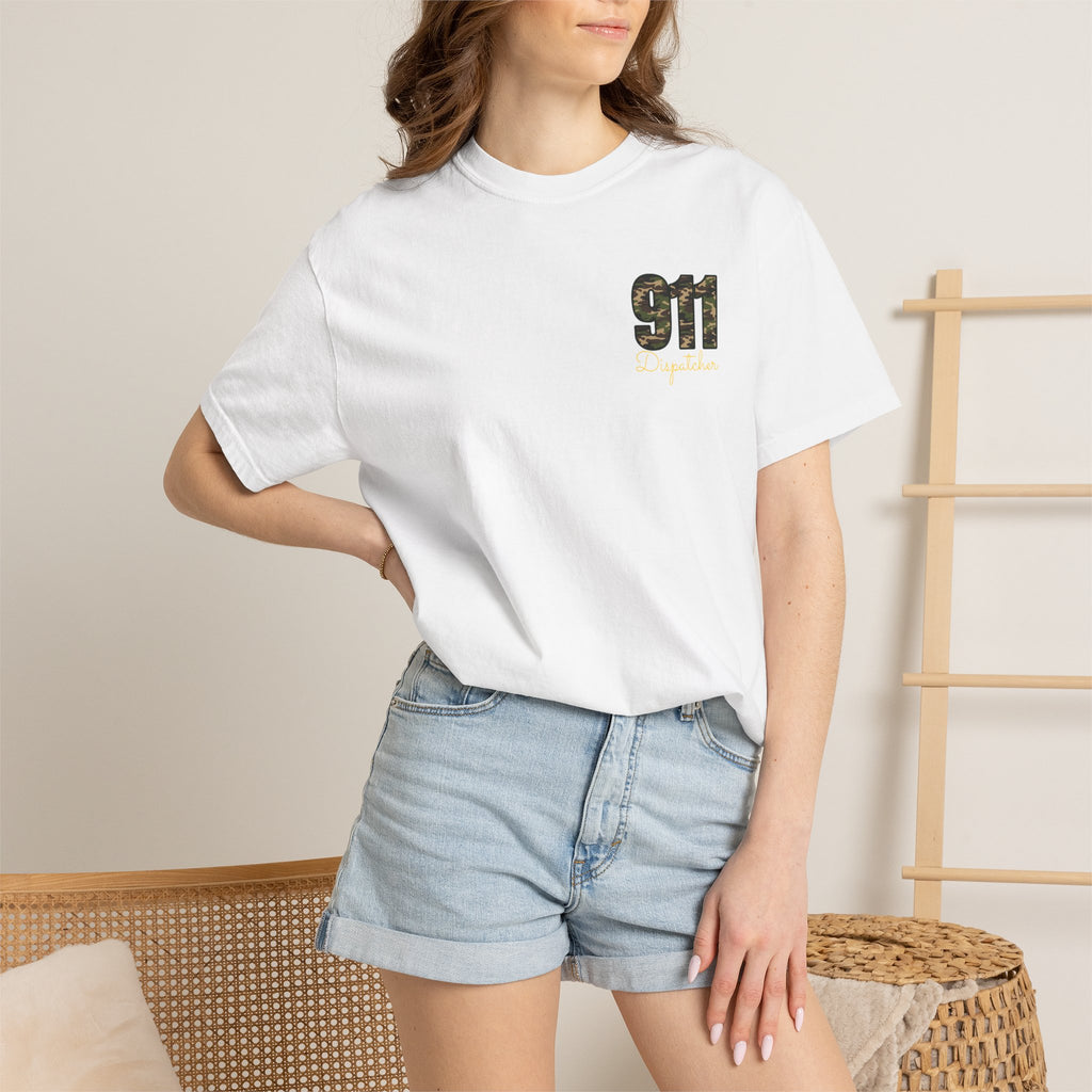 Dispatcher 911 T-Shirt — Camo 911 Dispatcher Tee