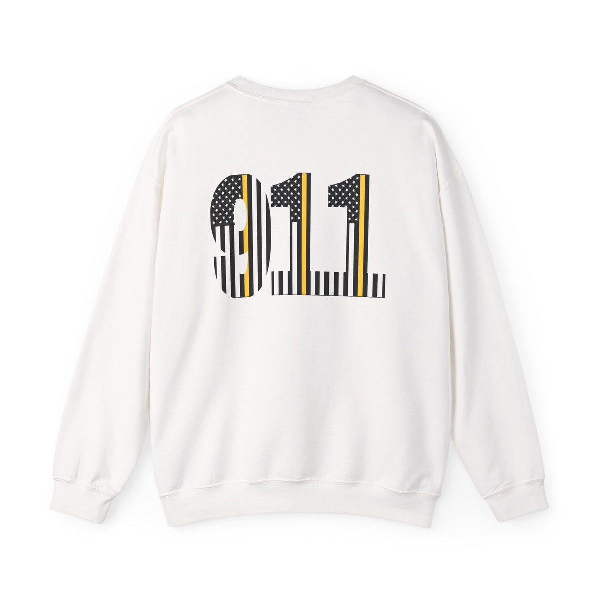 911 Thin Gold Line Flag Crewneck Sweatshirt — Thin Gold Line Dispatcher