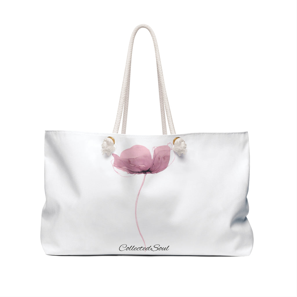 Weekender Bag — "Plot Twists & Pretty Things" Floral Travel Tote