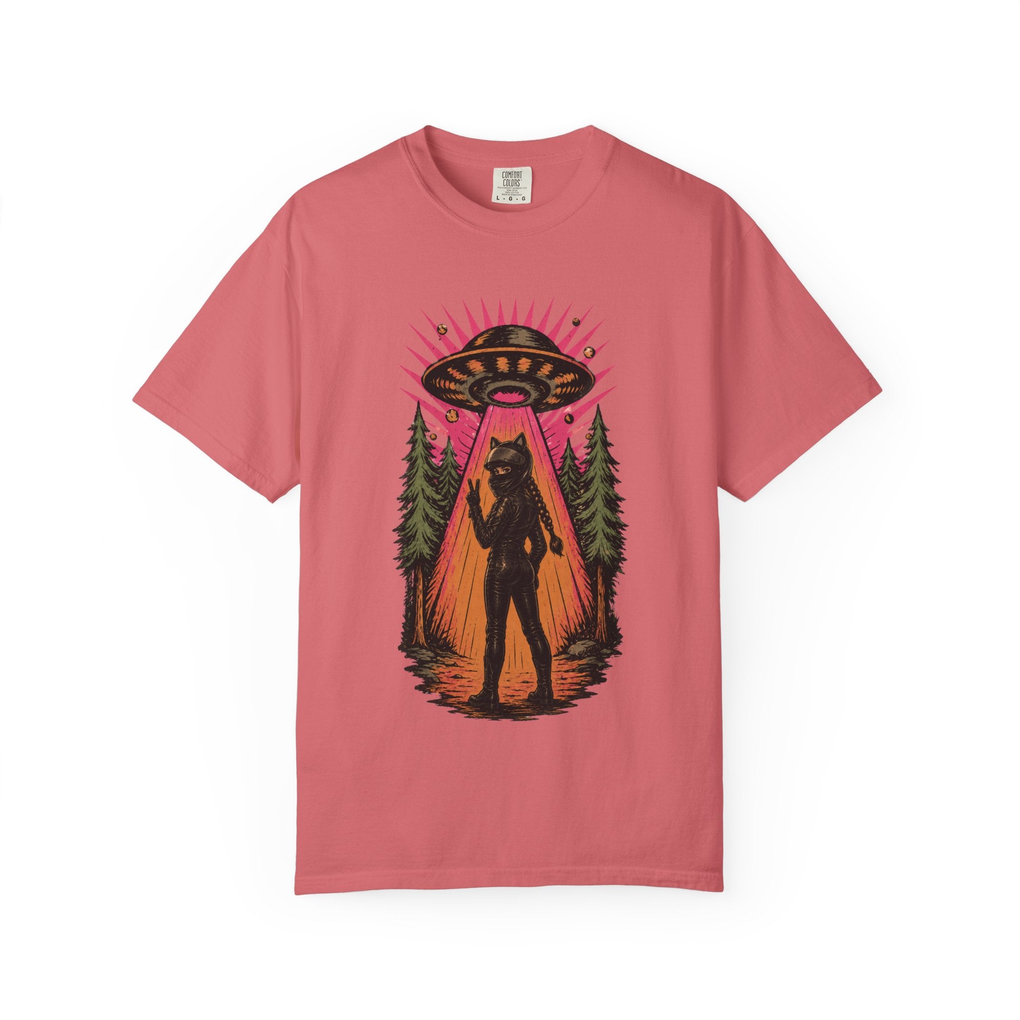 Beam Me Up Retro Rider T-shirt | Funny Quote Sci-Fi Tee