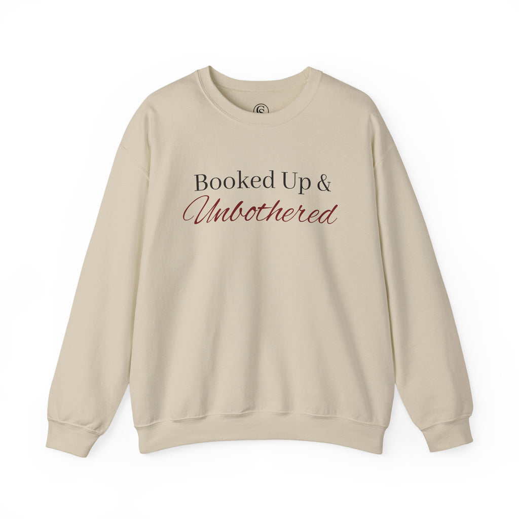 Booked Up & Unbothered Crewneck Sweatshirt – Sand & Sport Grey