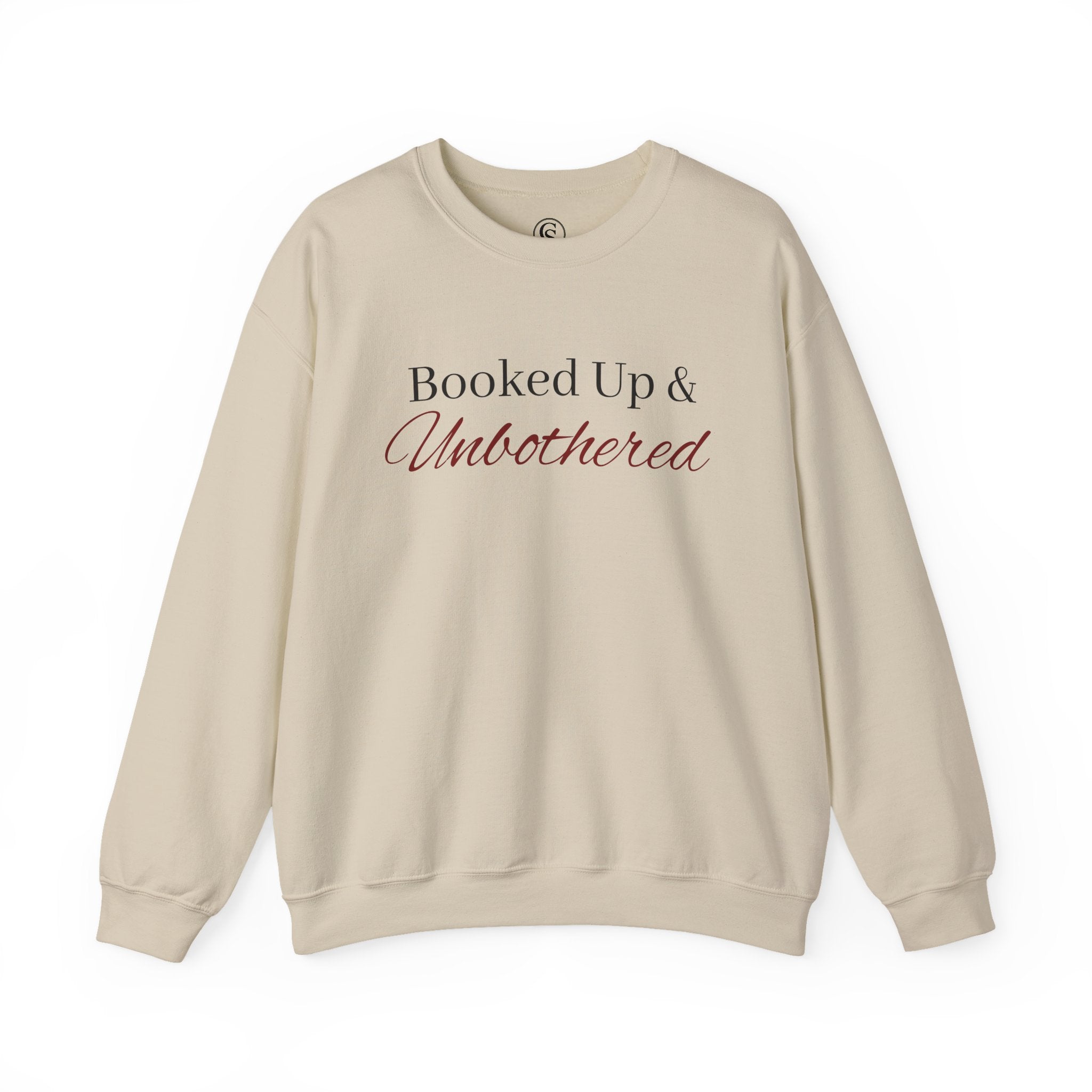 Booked Up & Unbothered Crewneck Sweatshirt – Sand & Sport Grey
