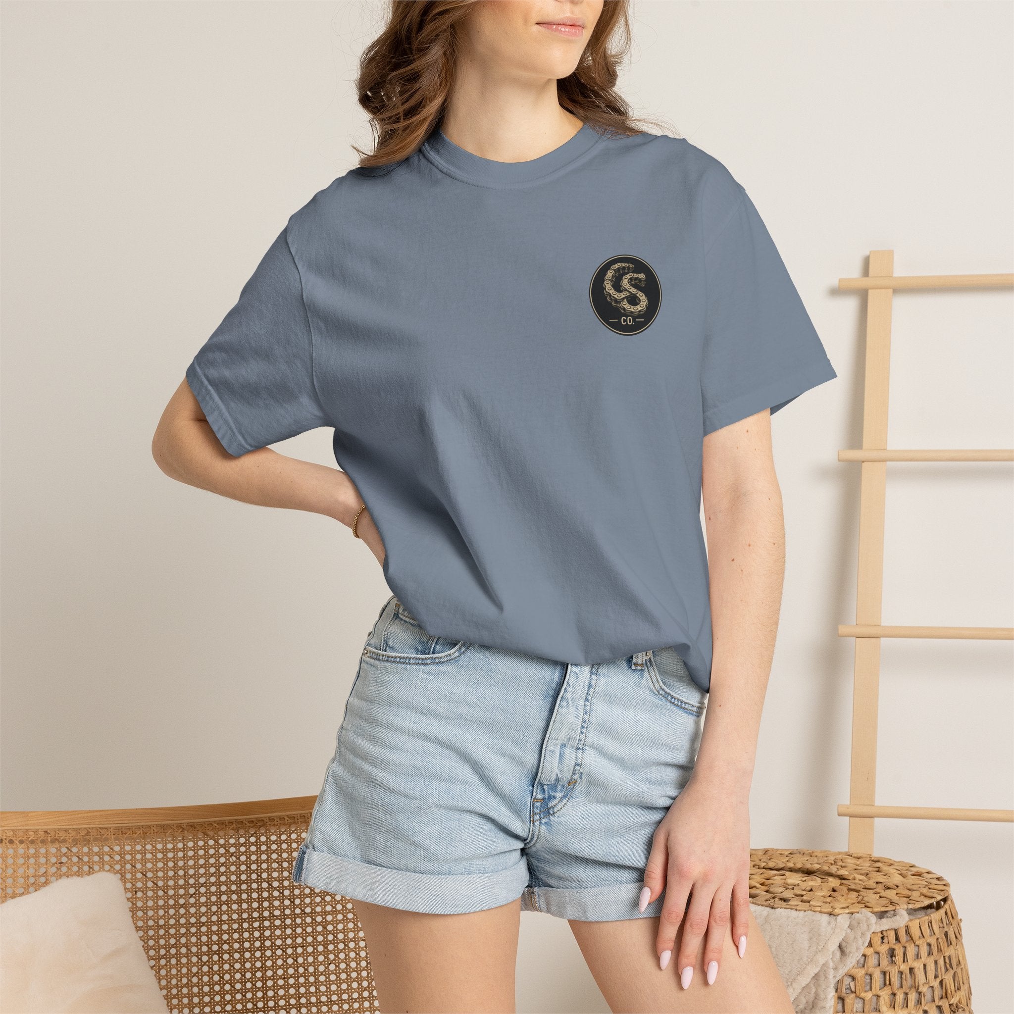 Alien Abduction Motorcycle T‑Shirt — Sci‑Fi Desert Rider Tee