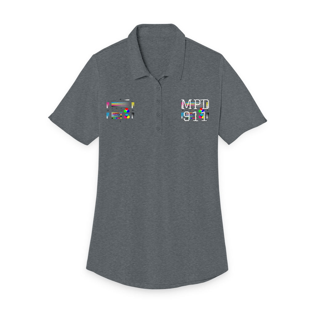 Ladies Polo — Colorful Mosaic MPI 912 Chest Logos