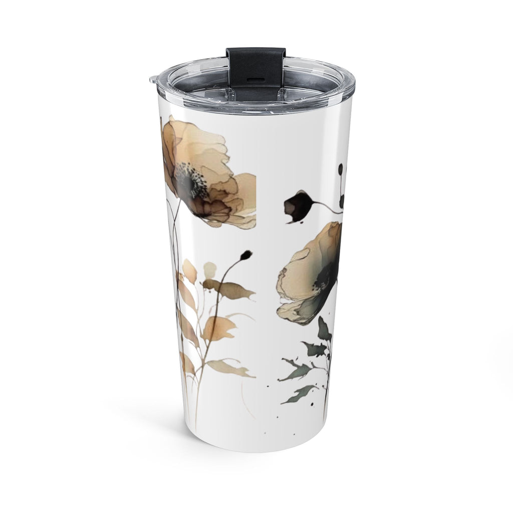 Floral Name Tumbler 20oz — Personalized 'Name' Insulated Travel Tumbler
