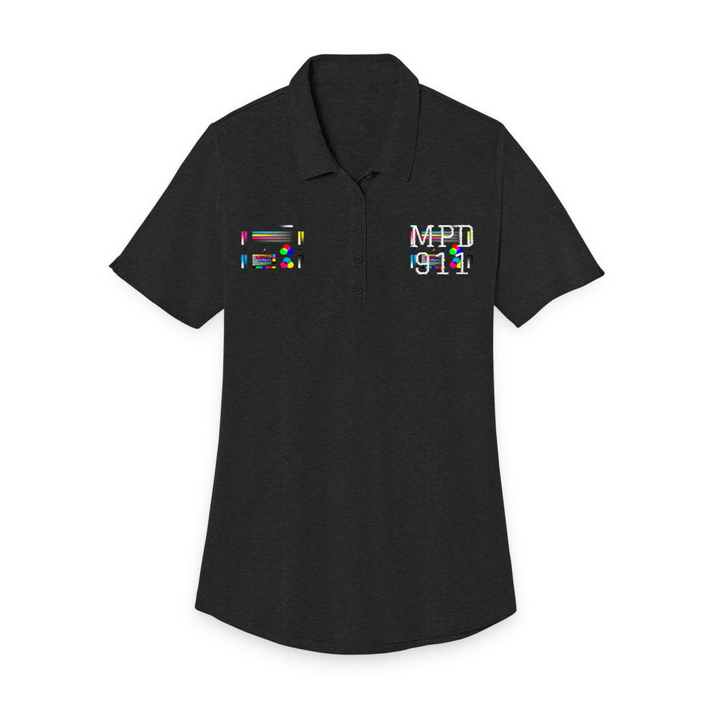 Ladies Polo — Colorful Mosaic MPI 912 Chest Logos