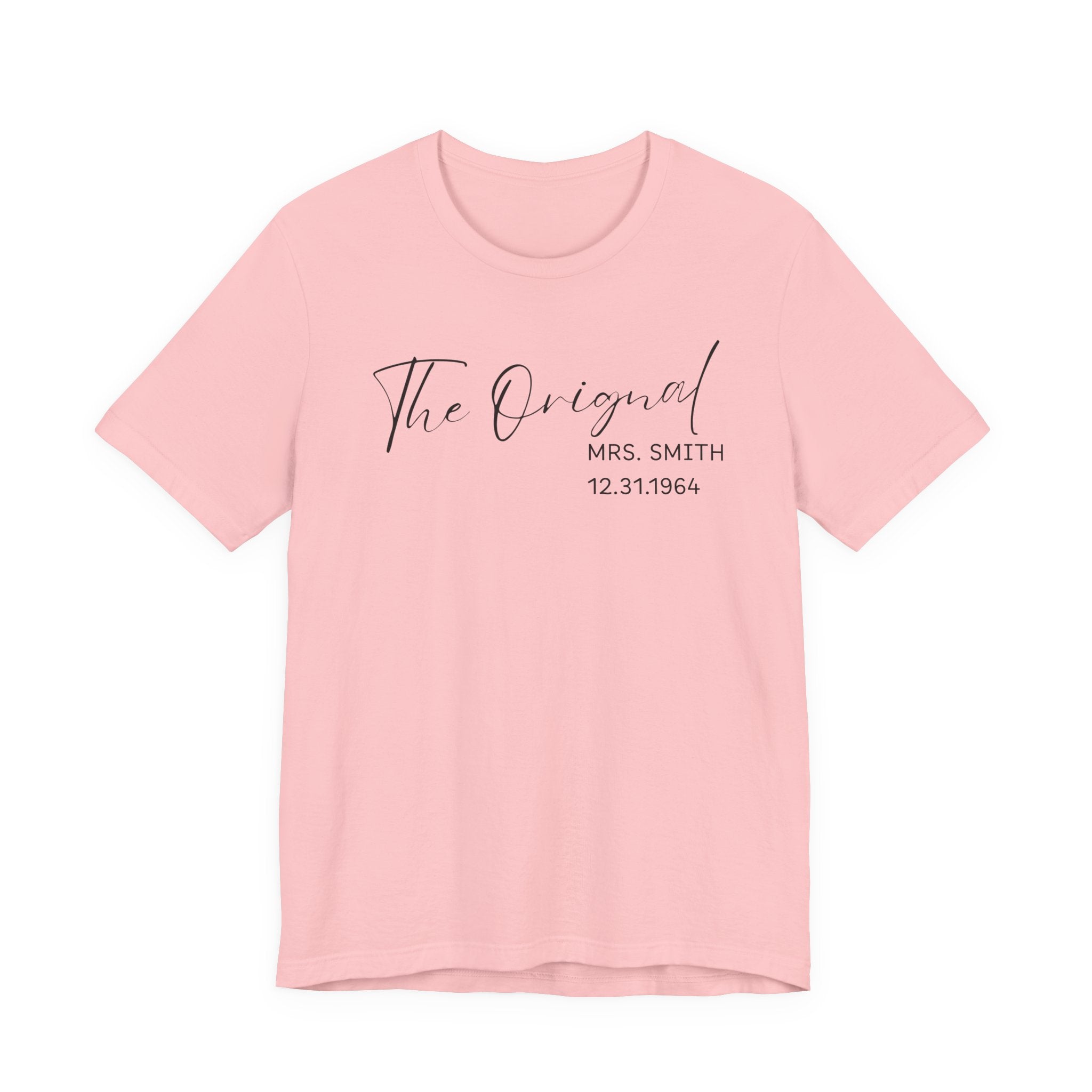 The O.G. Mrs. Script Bridal T-Shirt — Personalized Mrs. Tee