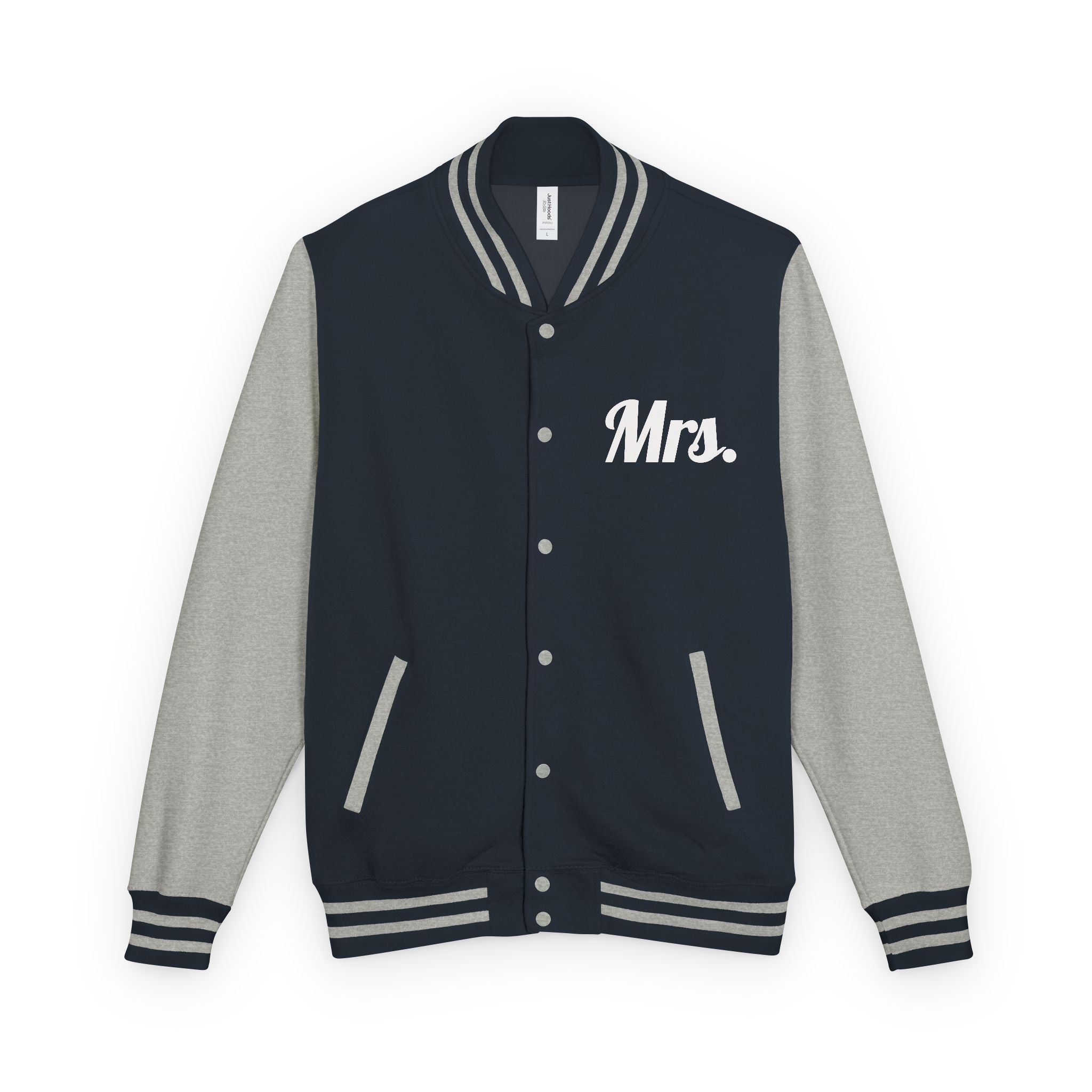 Mrs. Letterman Jacket — 'Til Death Skeleton Heart Hands Varsity Jacket