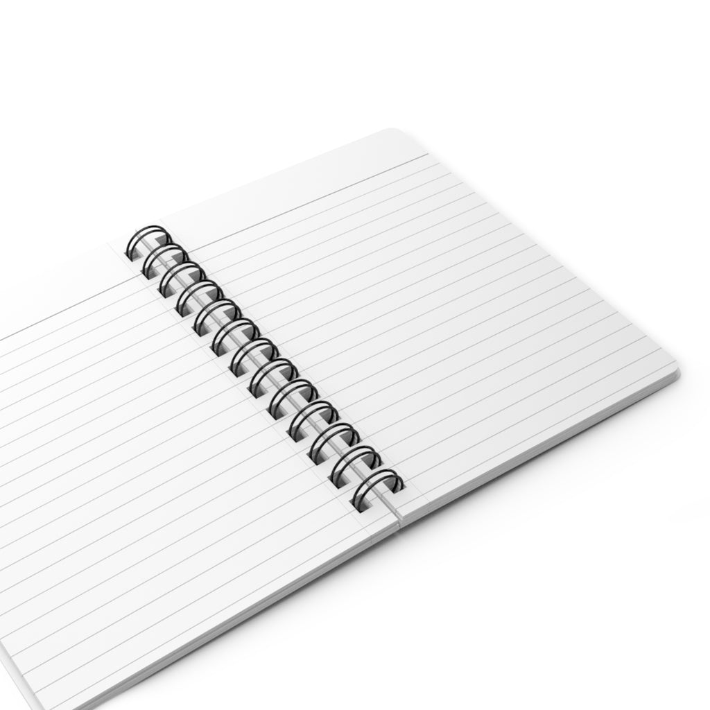 Botanical Spiral Journal — Minimal Black & White Leaf Notebook