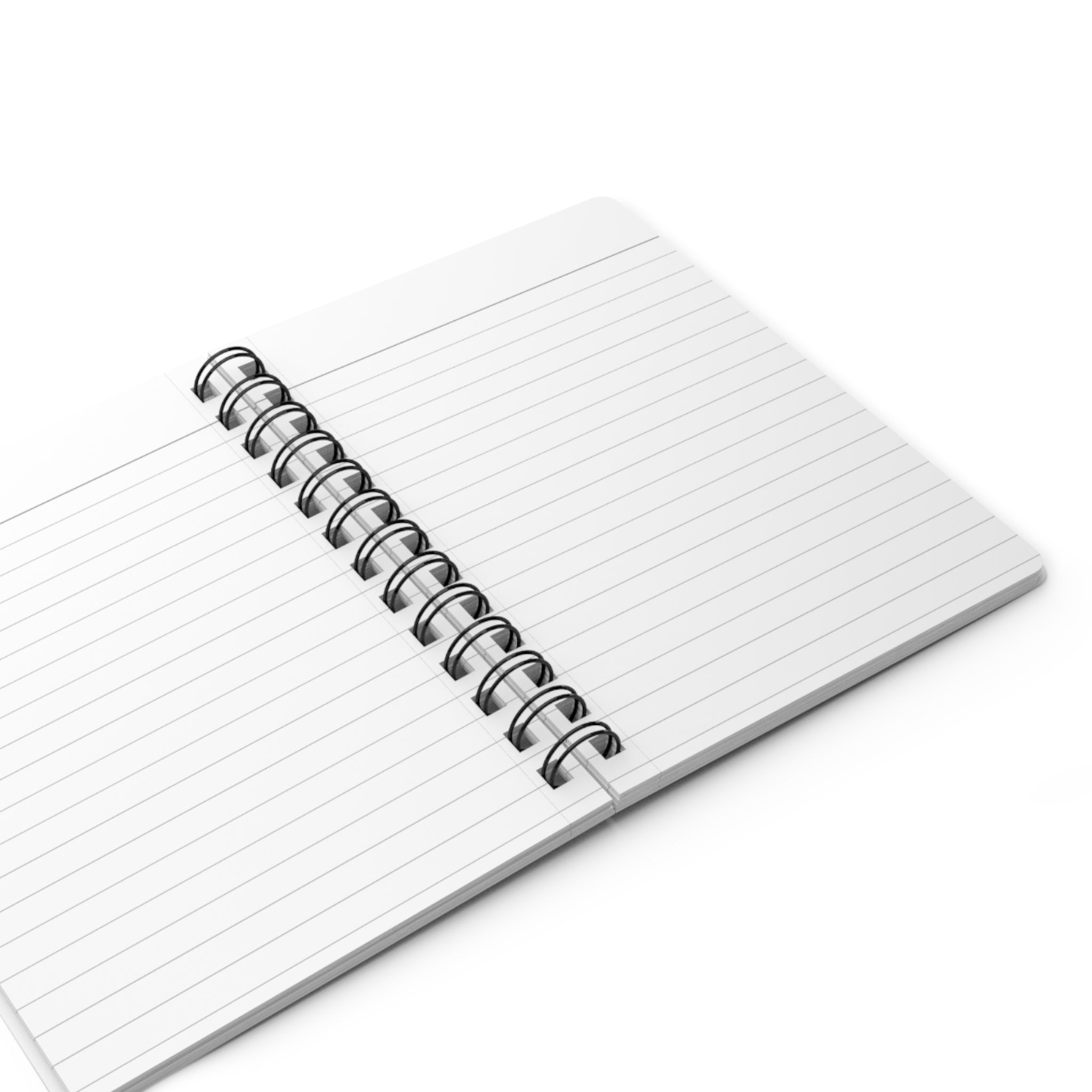 Botanical Spiral Journal — Minimal Black & White Leaf Notebook