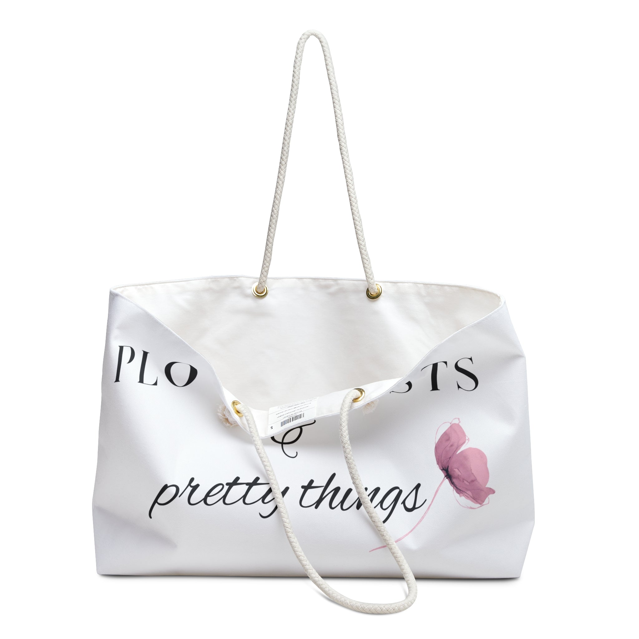 Weekender Bag — "Plot Twists & Pretty Things" Floral Travel Tote