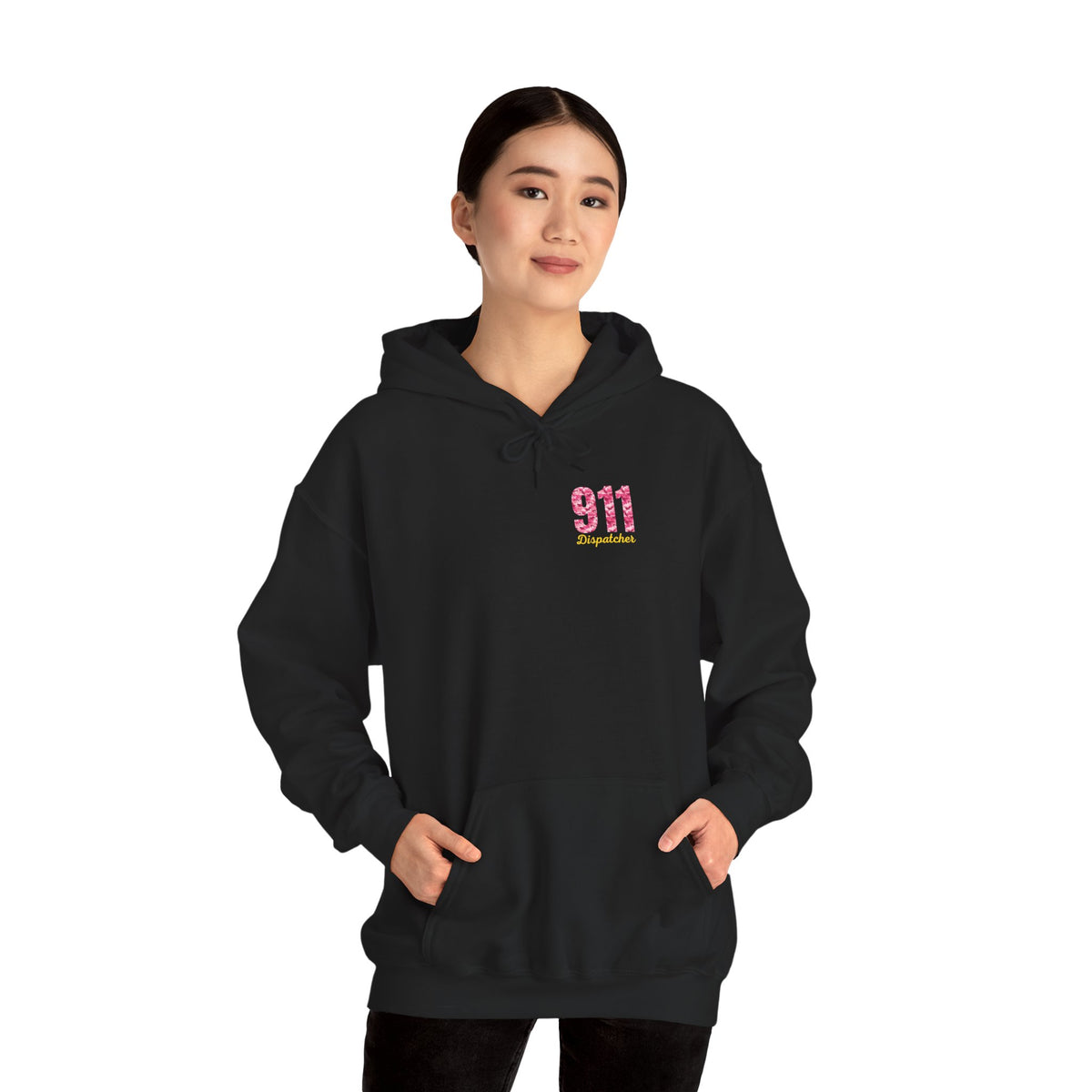 911 Dispatcher Hoodie — Pink Camo Emergency Dispatcher Gift