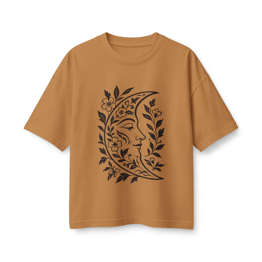 Moonflower Floral Crescent Moon Tee