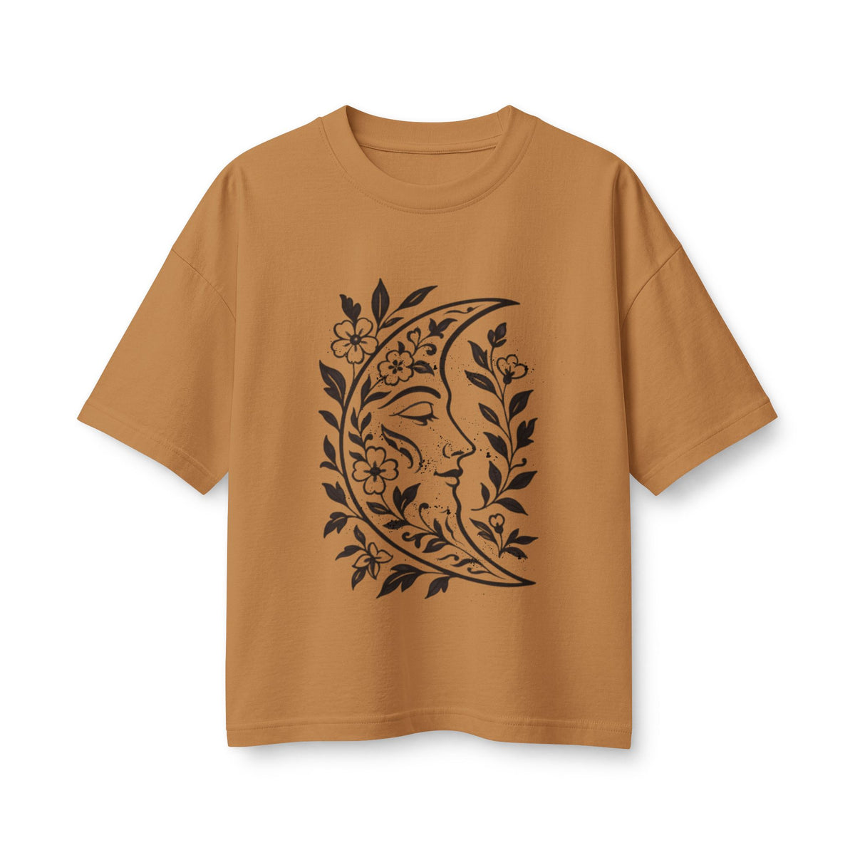 Moonflower Floral Crescent Moon Tee