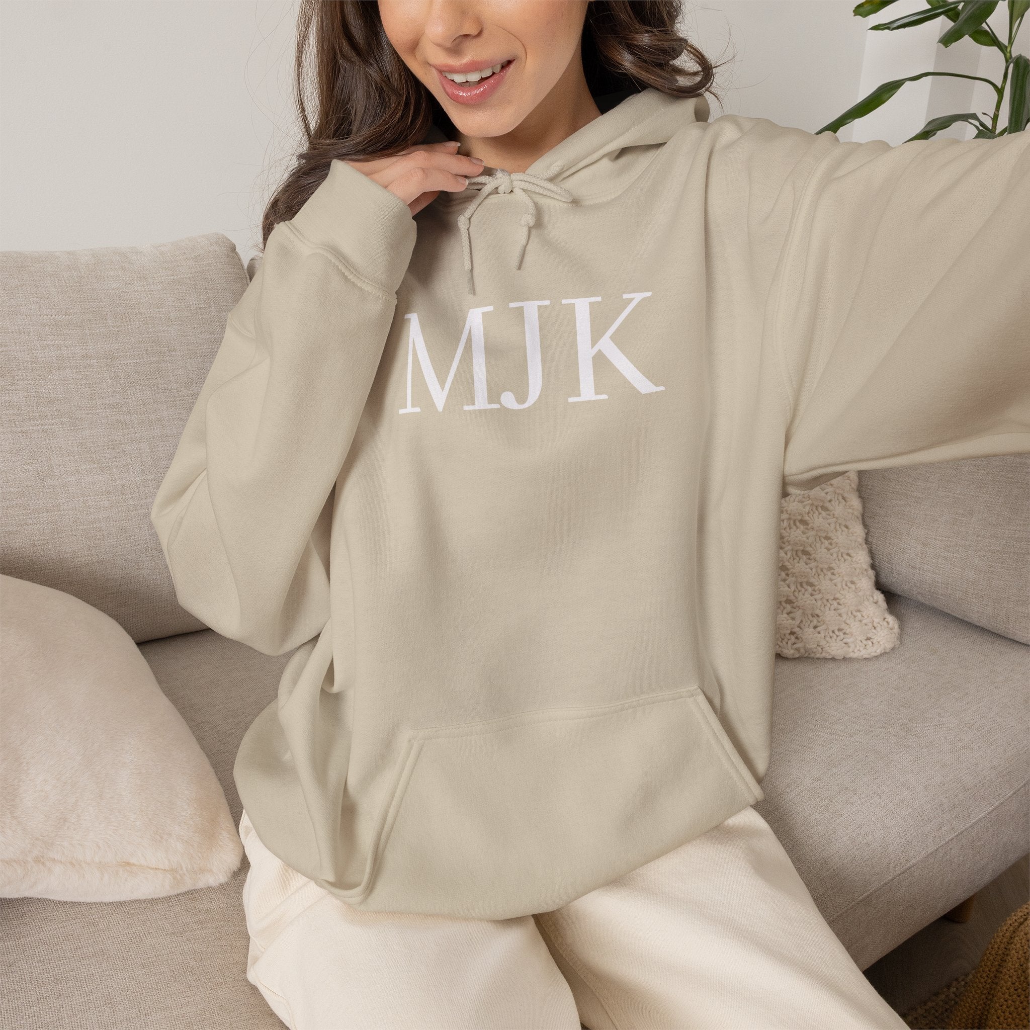 Personalized Monogram Hoodie — Classic Initials Pullover