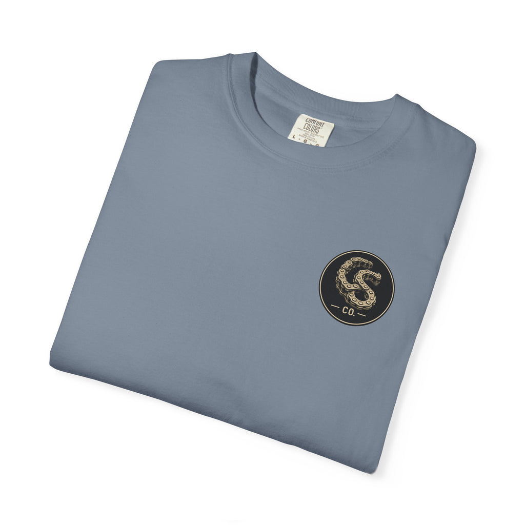 Alien Abduction Motorcycle T‑Shirt — Sci‑Fi Desert Rider Tee