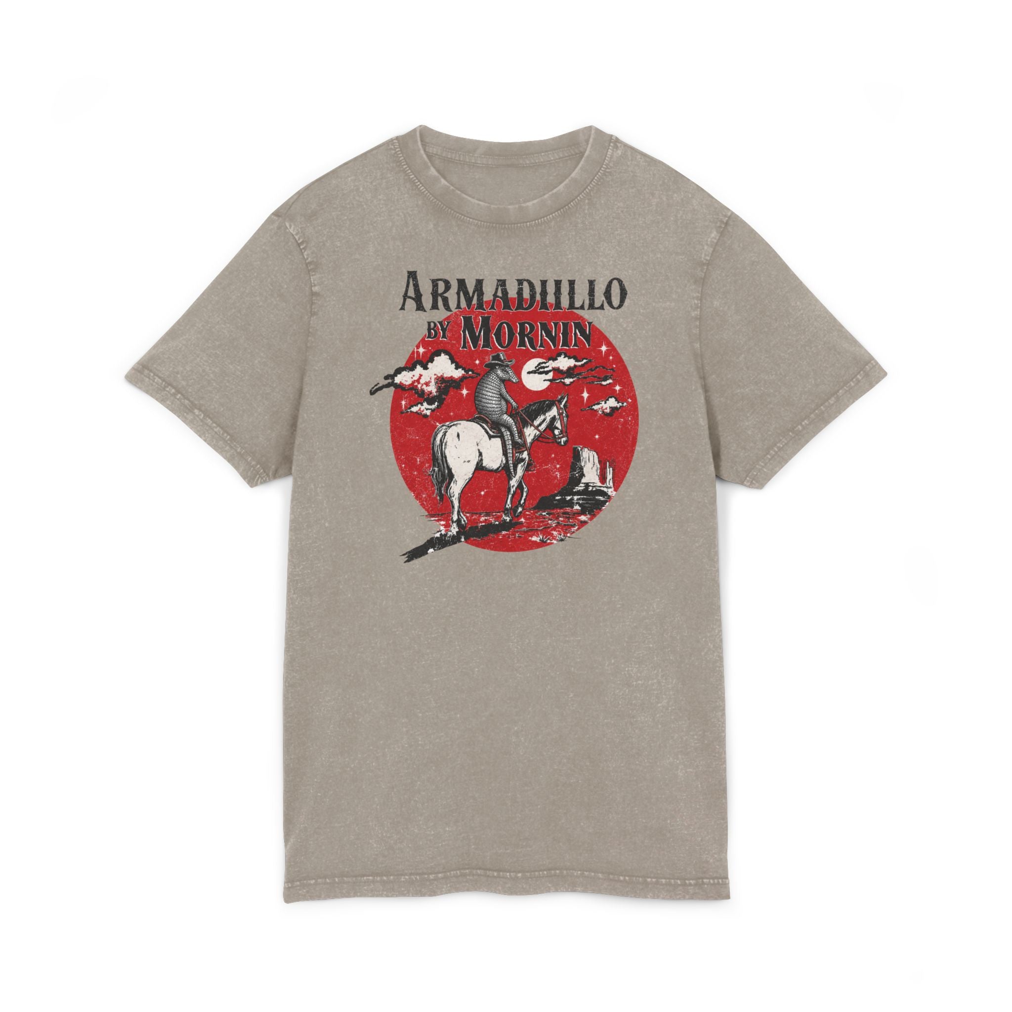Acid Washed Round Neck Tee