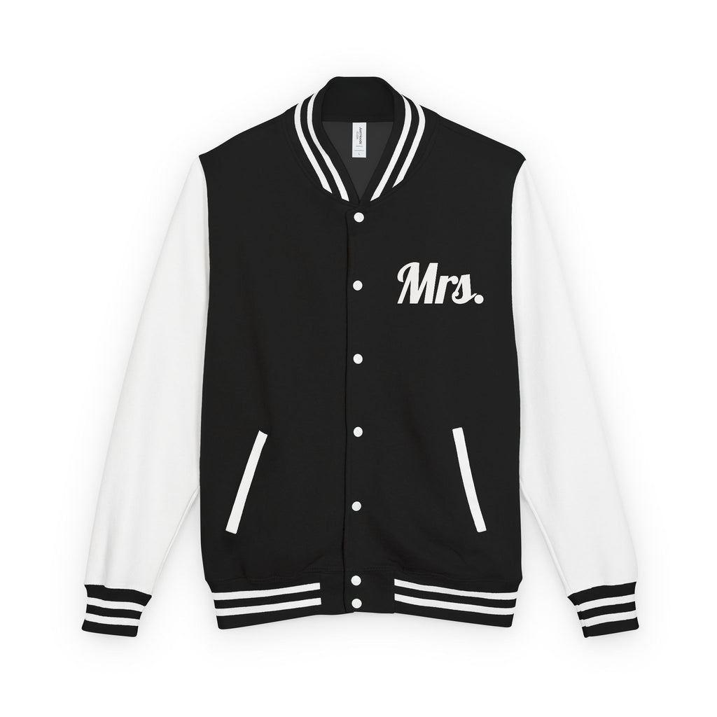 Mrs. Letterman Jacket — 'Til Death Skeleton Heart Hands Varsity Jacket