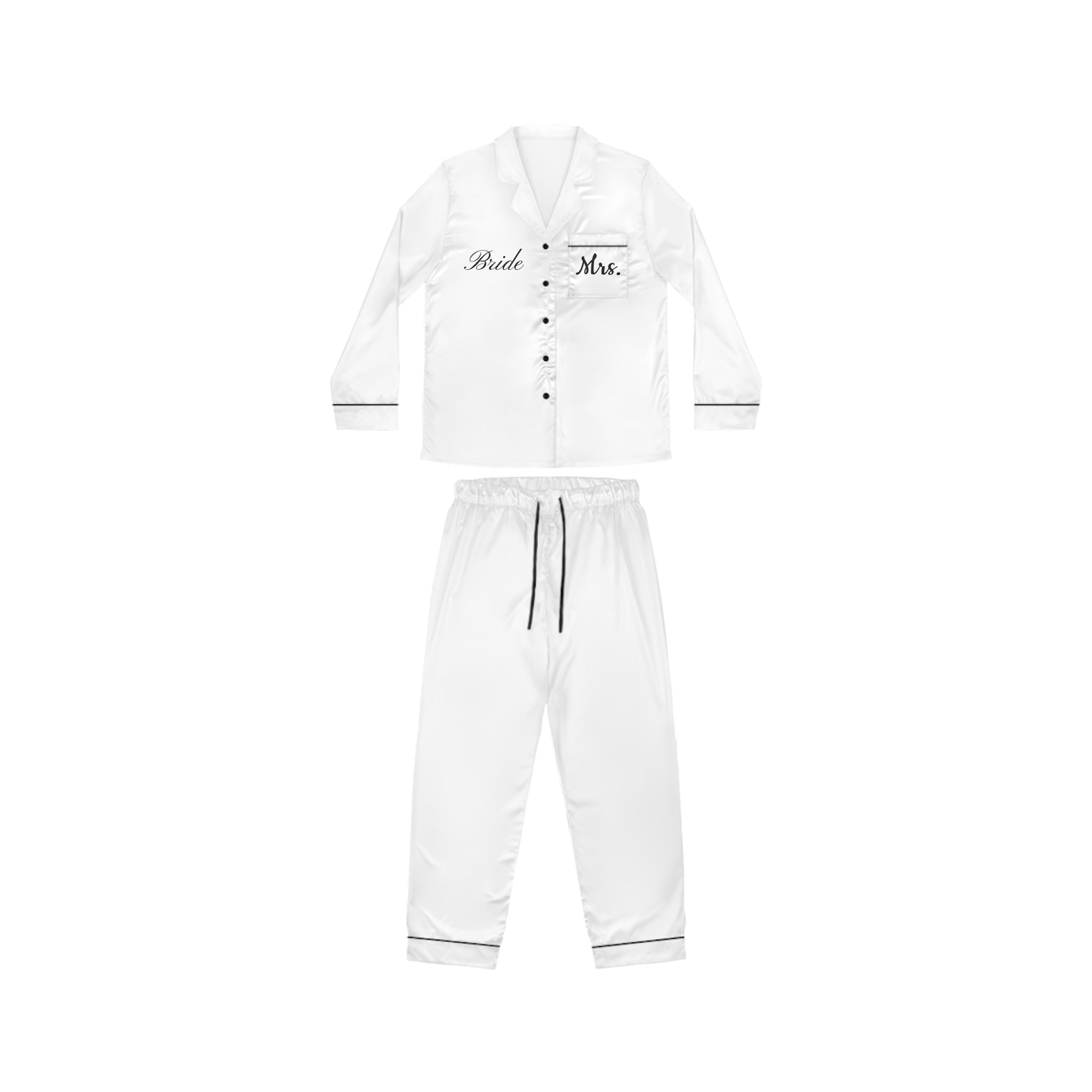 Bridal Satin Pajama Set — Personalized 'Bride' Embroidered Sleepwear