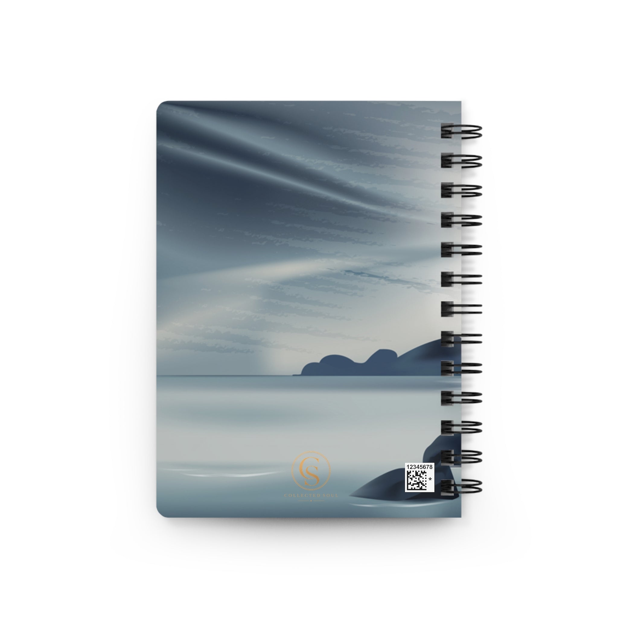Grateful Spiral Journal — Serene Moonlit Lake Notebook for Reflection & Gratitude
