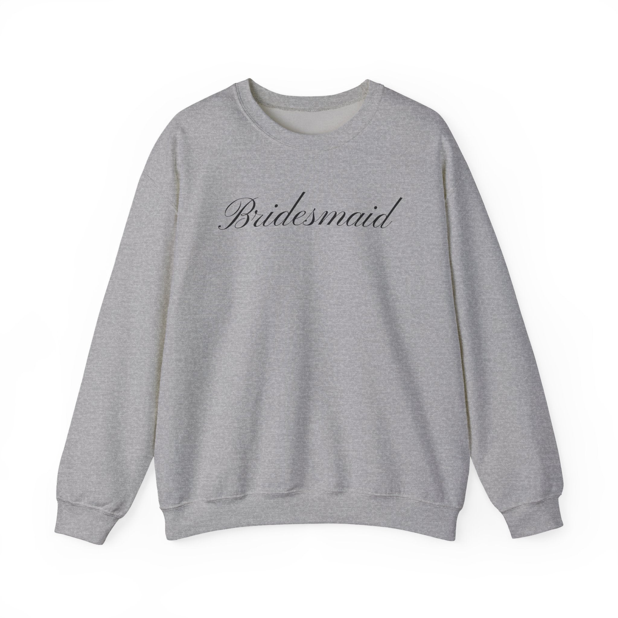 Bridesmaid Crewneck Sweatshirt - Elegant Script Bridal Party Pullover