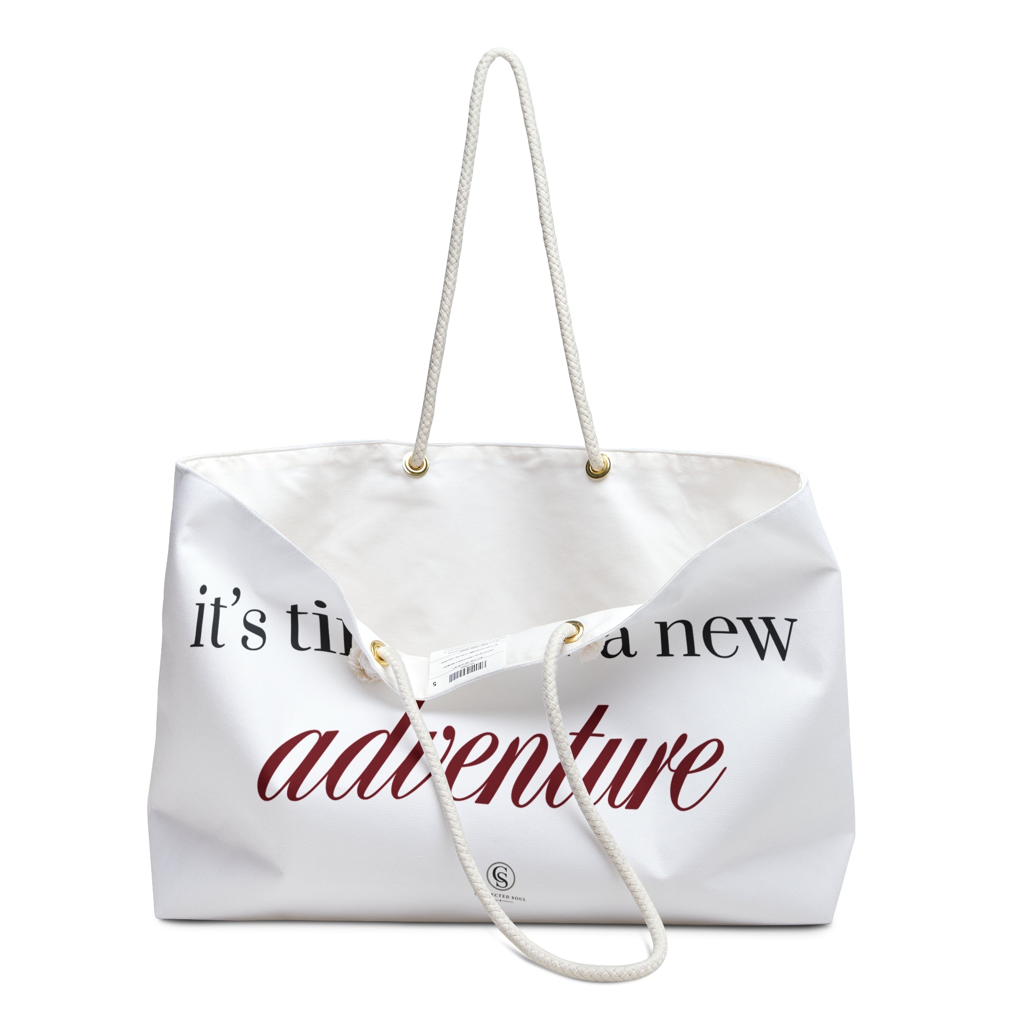 “It's Time for a New Adventure” Weekender Bag — Travel Tote Gift for Weekend Getaways