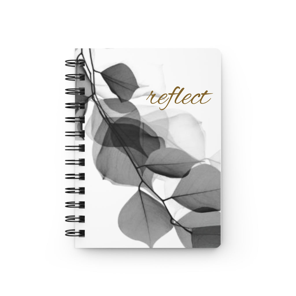 Reflect Spiral Journal — Minimal Botanical Notebook for Mindful Journaling