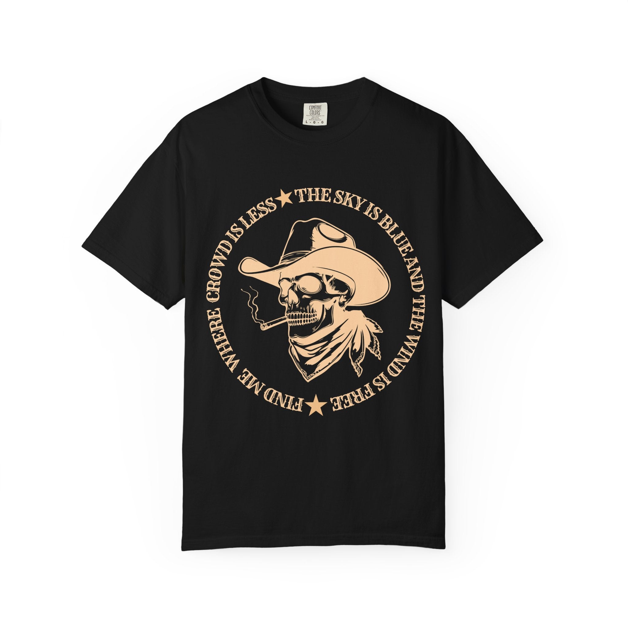 Find Me Where the Crowd is Less Vintage Skull Tee