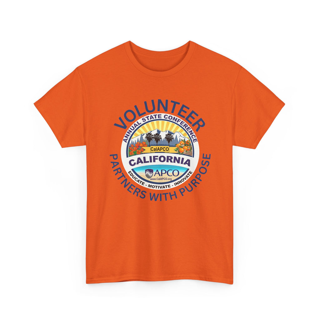 Volunteer T-Shirt — CalAPCO California State Conference  "Volunteer Partner with Purpose”