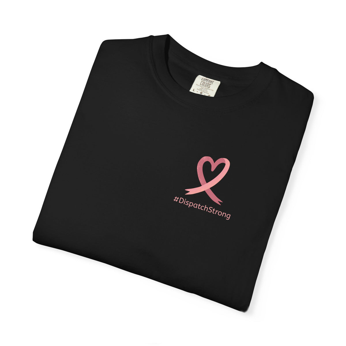 Support Ribbon T-Shirt — #DispatchStrong Breast Cancer Awareness Tee