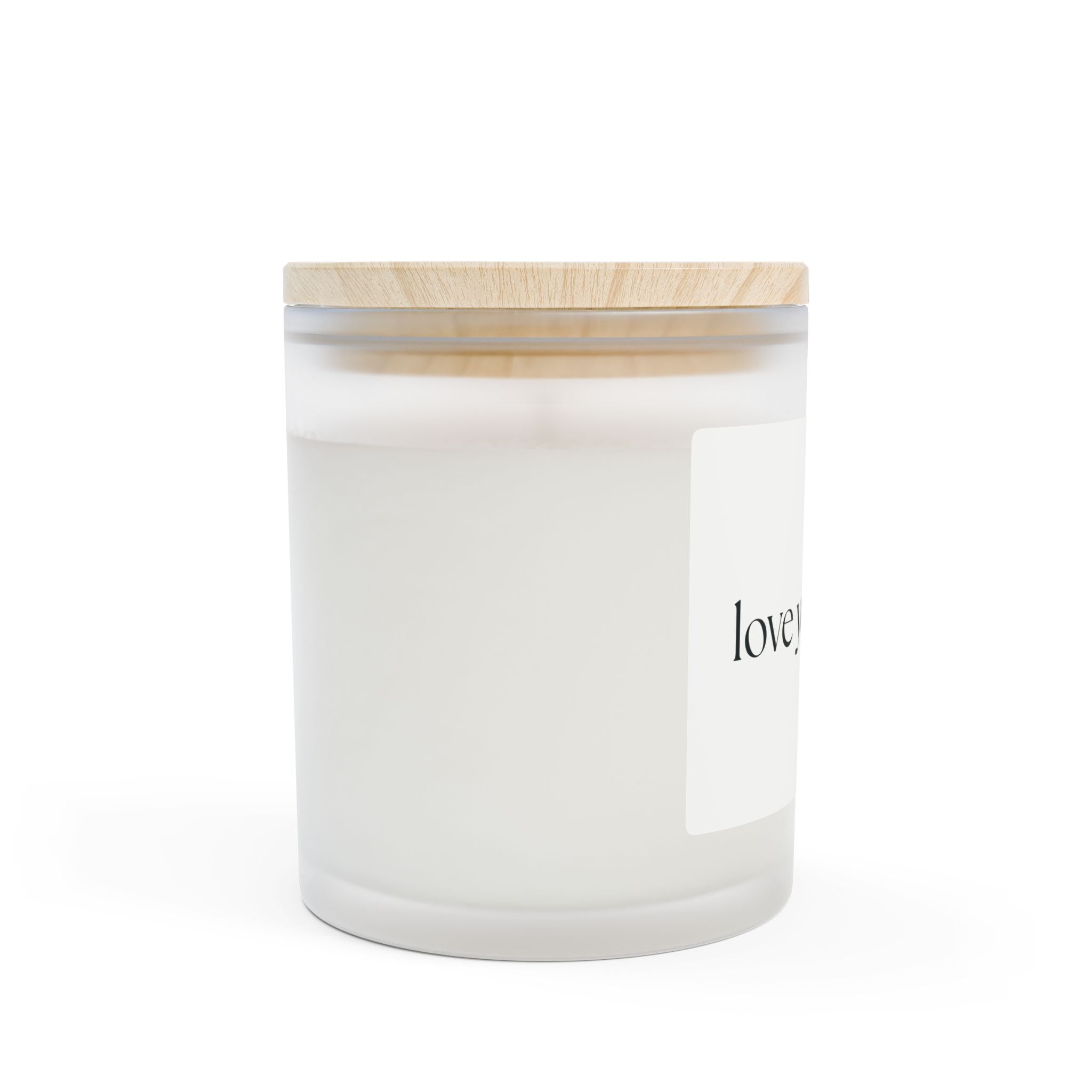 Love You More Frosted Glass Candle — 11oz Romantic Scented Candle, Gift for Her