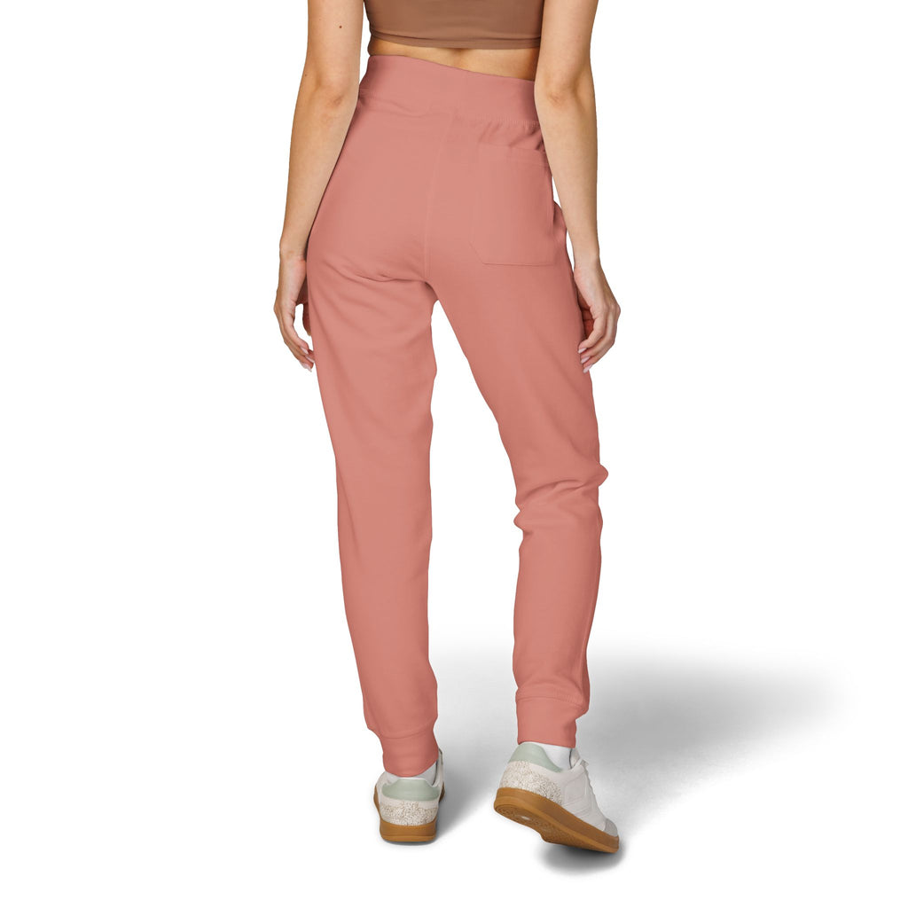 Embroidered Coral Fleece Sweatpants – Cozy 'Just Breathe' Loungewear