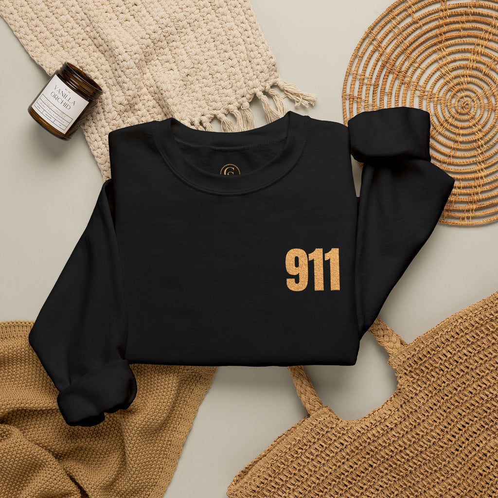 911 Gold Foil Crewneck Sweatshirt — 911 Emergency Dispatch Crewneck