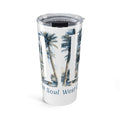 West Coast Soul 20oz Tumbler – LA Watercolor Coastal Palm