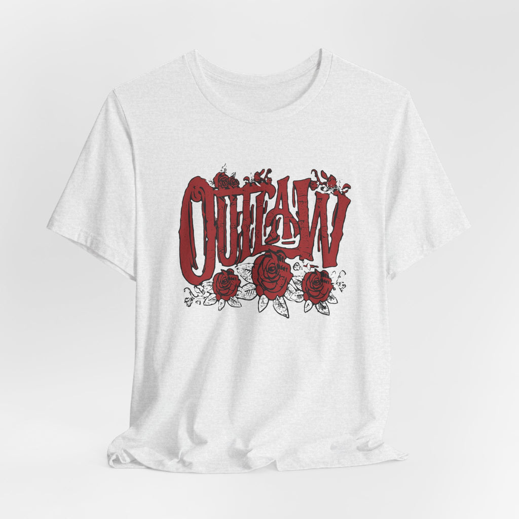Outlaw Rose Vintage Gothic Floral T-Shirt