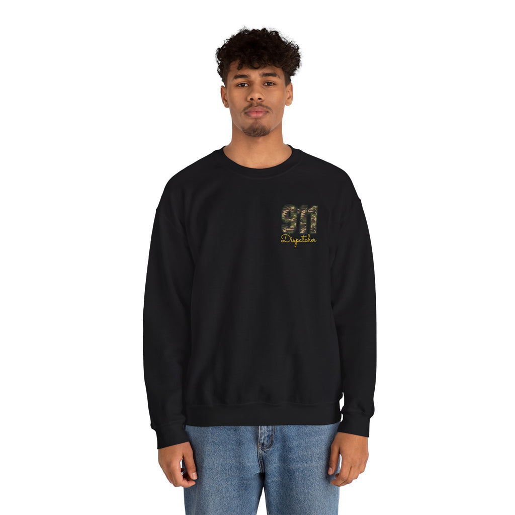Dispatcher Crewneck Sweatshirt — Camo "911" Design