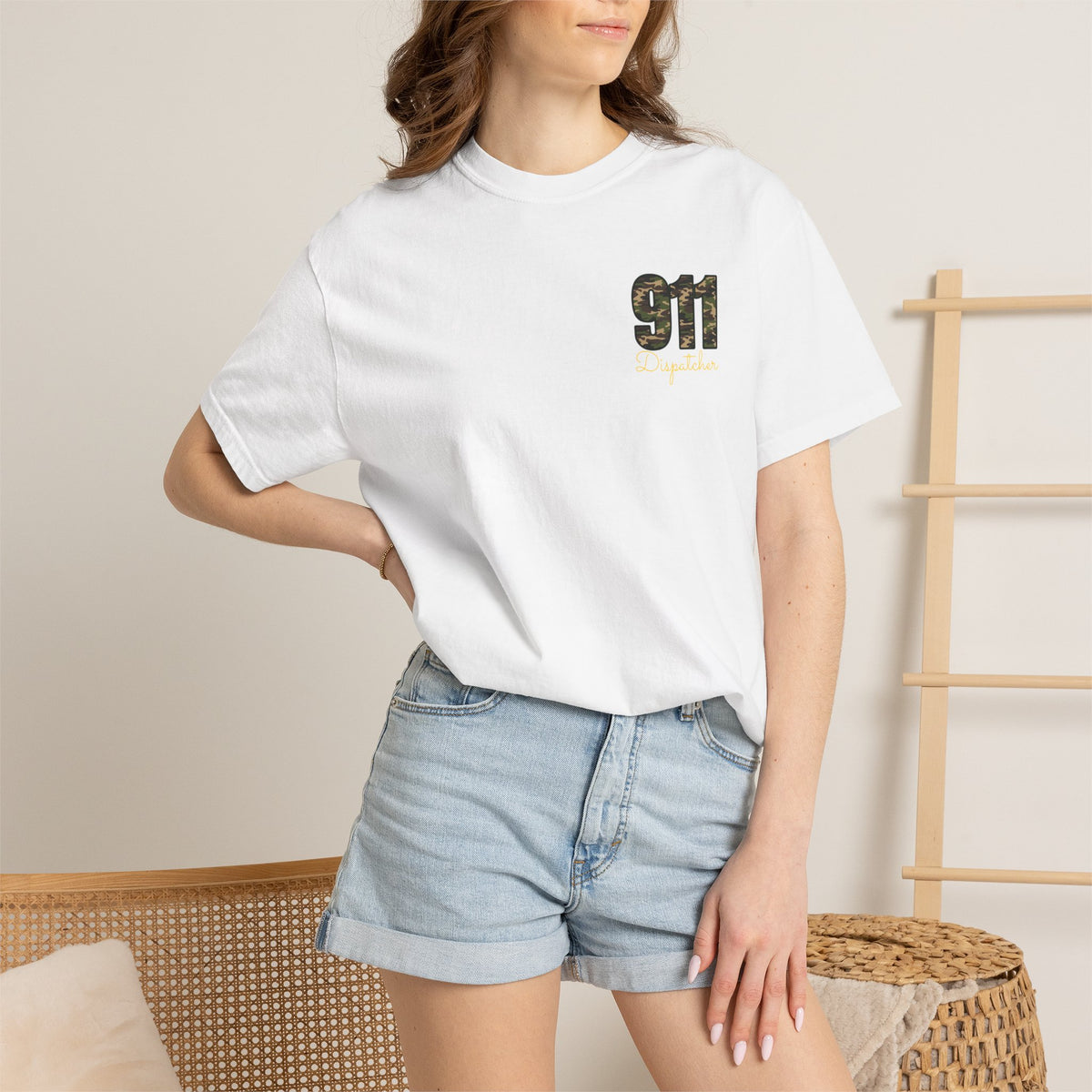 Dispatcher 911 T-Shirt — Camo 911 Dispatcher Tee