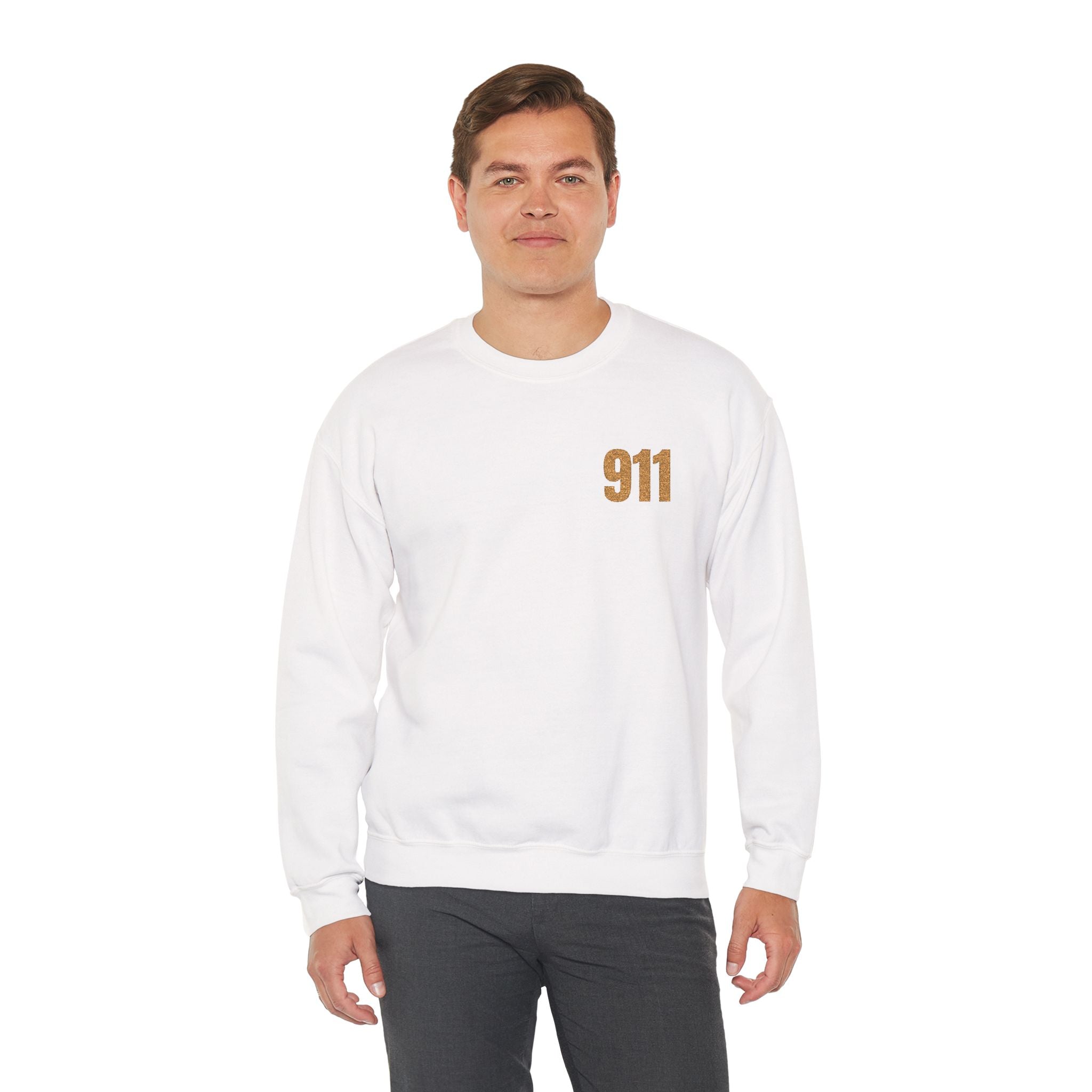 911 Gold Foil Crewneck Sweatshirt — 911 Emergency Dispatch Crewneck