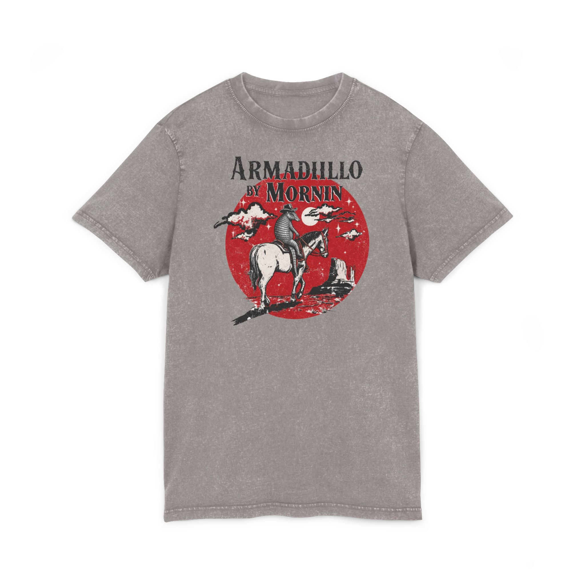 Acid Washed Round Neck Tee