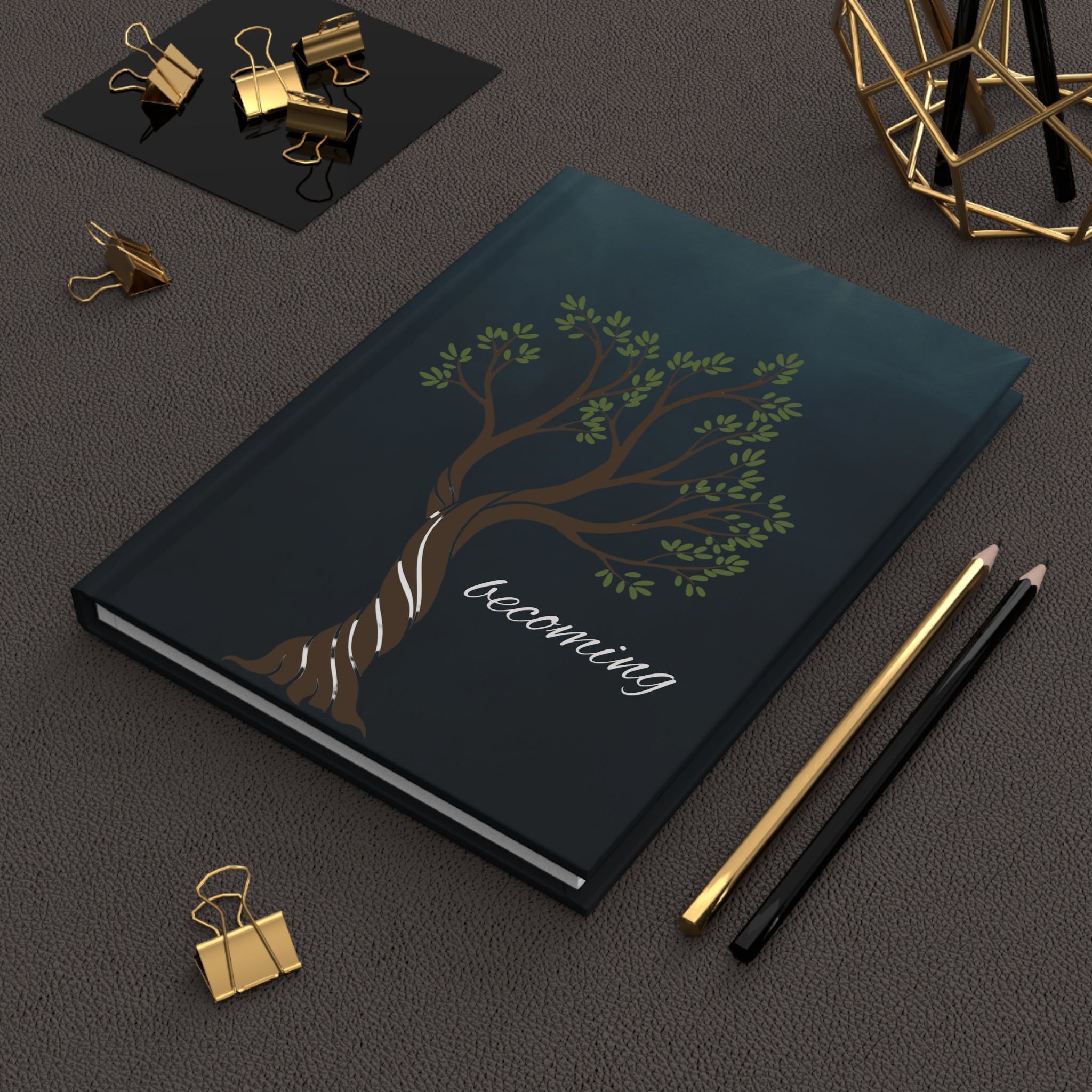 Becoming Hardcover Journal — Inspirational Tree of Growth Notebook
