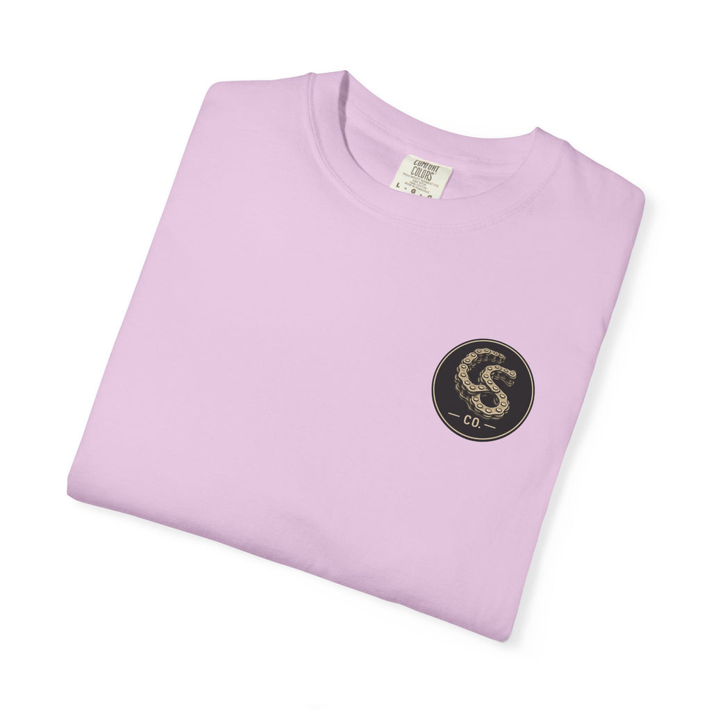 Alien Abduction Motorcycle T‑Shirt — Sci‑Fi Desert Rider Tee